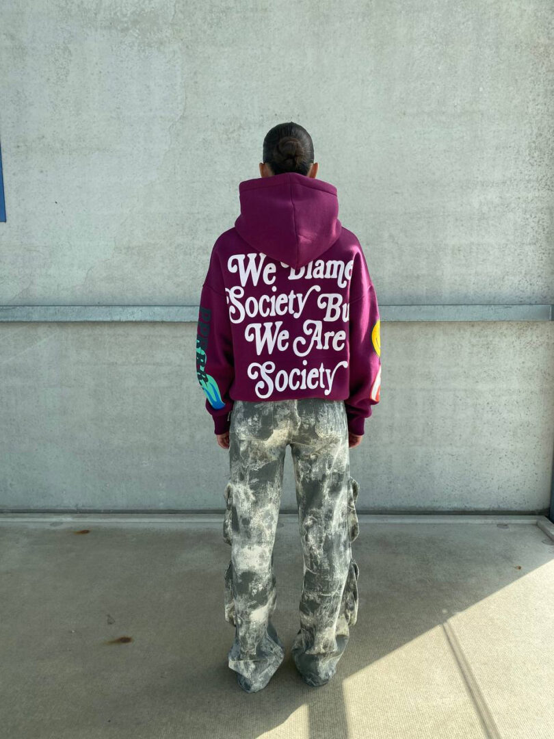 FEAR OF WHAT HOODIE - MULTIPLE PUFF PRINT - BORDEAUX - Image 2