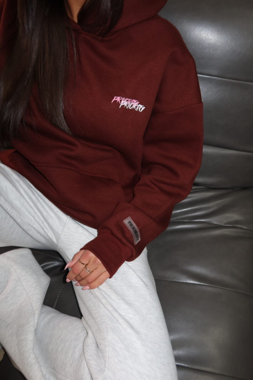 PRIORITY PAINT HOODIE - DARK BROWN - Image 18