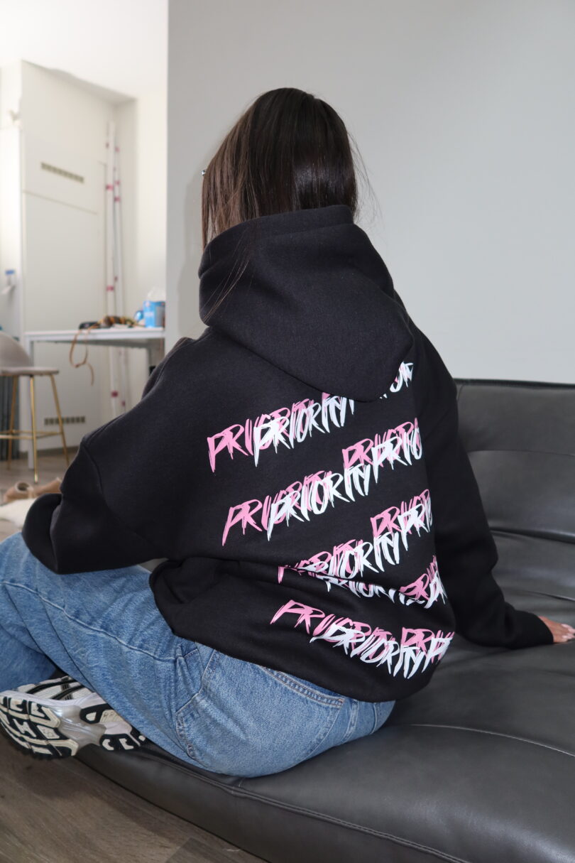 PRIORITY PAINT HOODIE - BLACK - Image 3