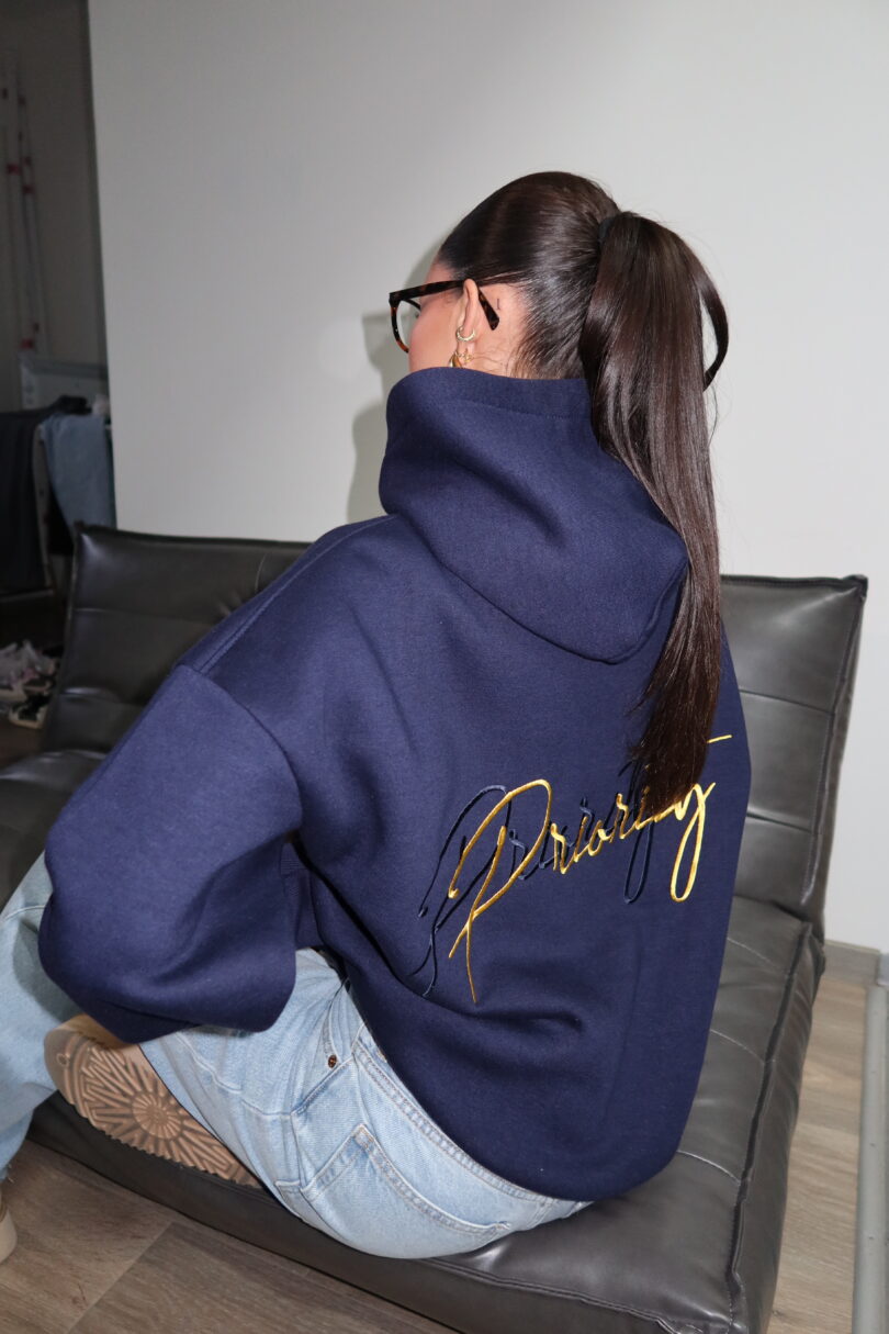 PRIORITY SIGNATURE HOODIE - MIDNIGHT BLUE - Image 10