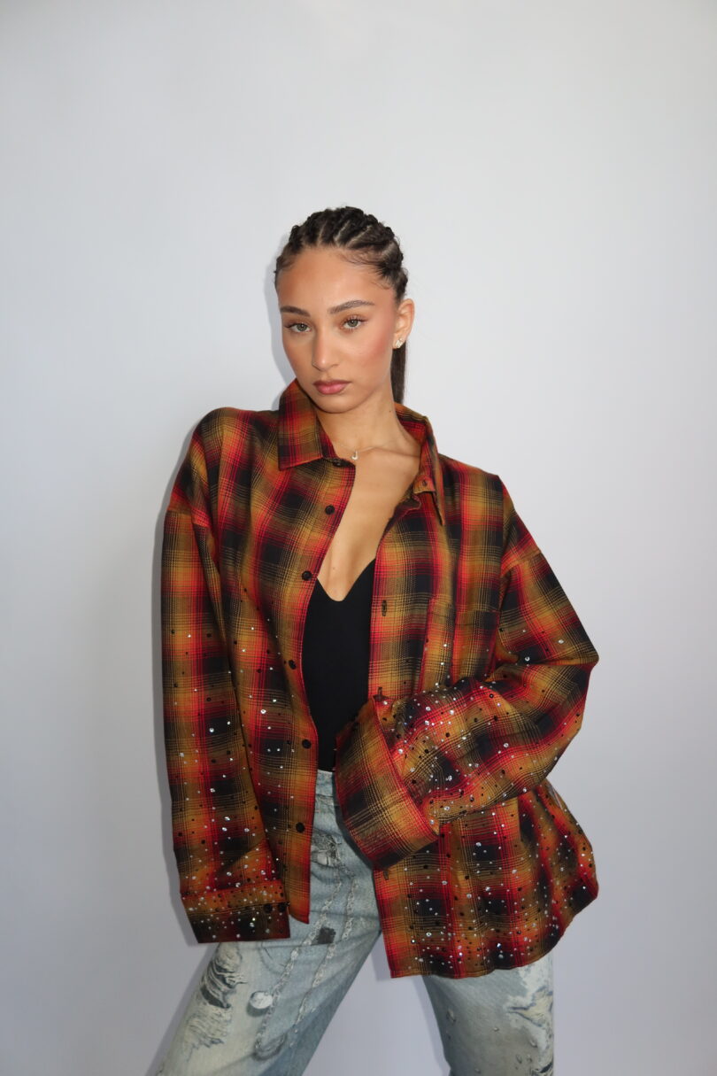 PRIORITY - TOKYO COLLECTION AW25 - TOKYO RHINESTONE OVERSIZED BLOUSE