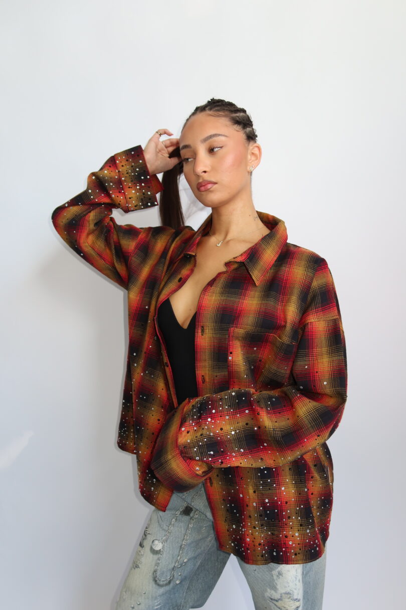 PRIORITY - TOKYO COLLECTION AW25 - TOKYO RHINESTONE OVERSIZED BLOUSE - Image 10