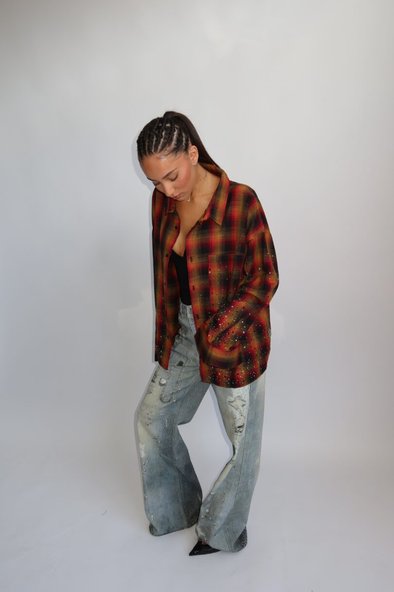PRIORITY - TOKYO COLLECTION AW25 - TOKYO RHINESTONE OVERSIZED BLOUSE - Image 11