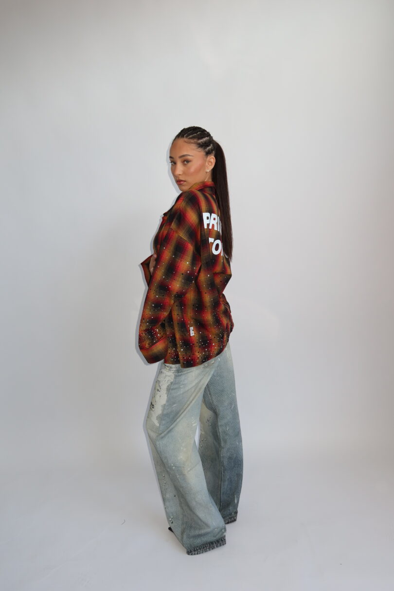 PRIORITY - TOKYO COLLECTION AW25 - TOKYO RHINESTONE OVERSIZED BLOUSE - Image 6