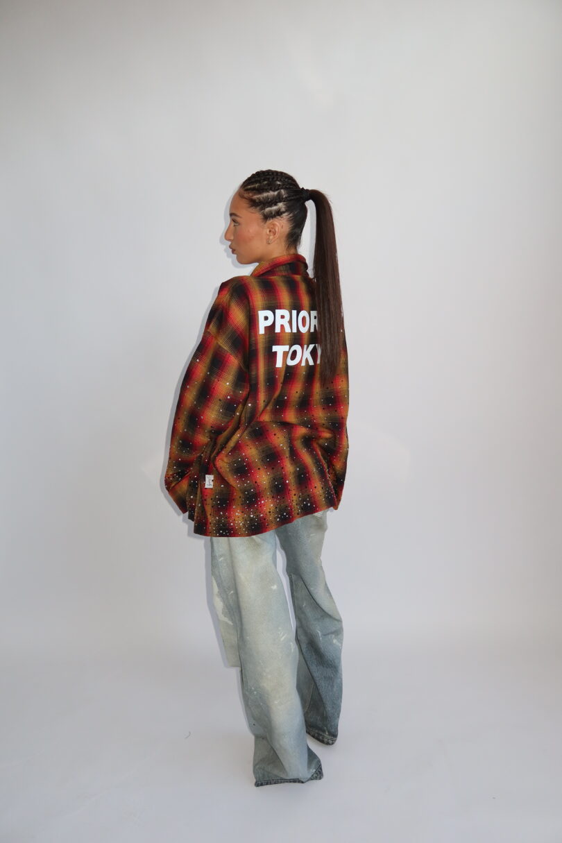PRIORITY - TOKYO COLLECTION AW25 - TOKYO RHINESTONE OVERSIZED BLOUSE - Image 5