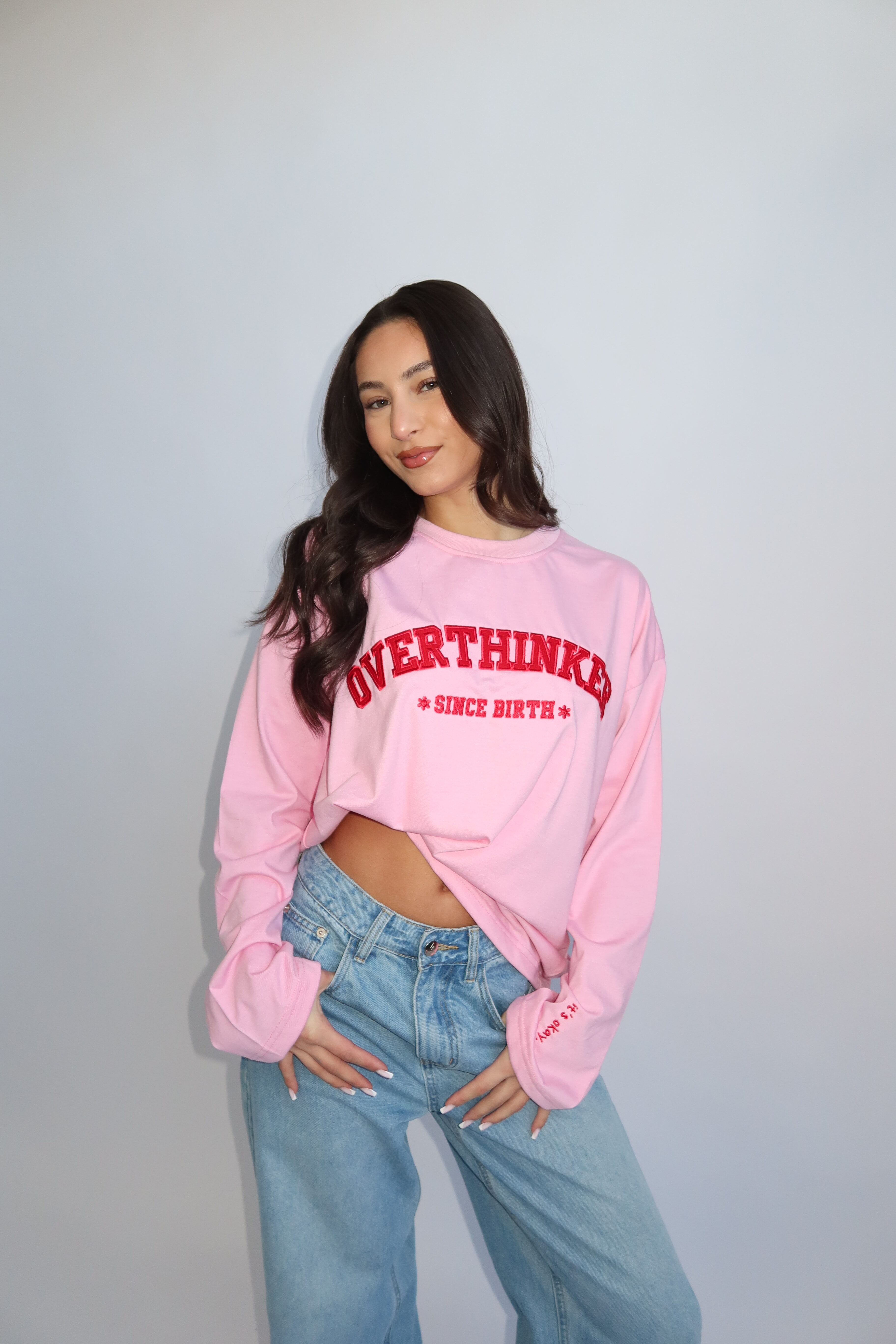 LONGSLEEVE “OVERTHINKER” - ROZE - Image 2